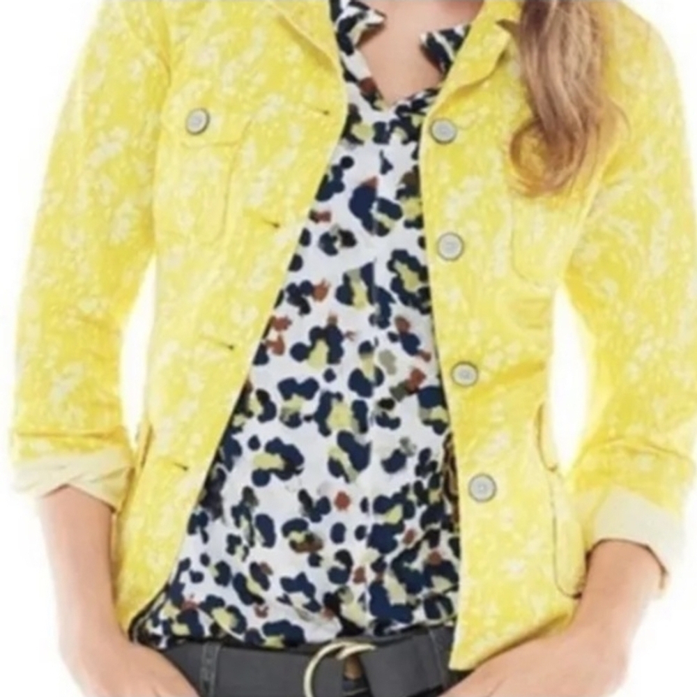 Bright Yellow Women's Button Jacket